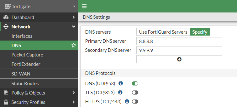 Panel zmiany rekordów serwera DNS